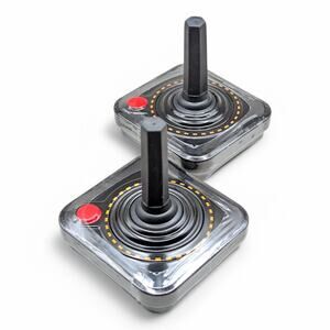 Vintage Atari Joystick Shaped Gum Candy Tins Lot Of 2